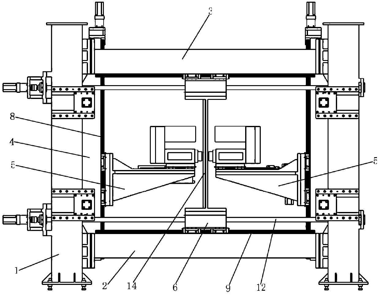 Plate double-side pressing mould-less incremental forming device