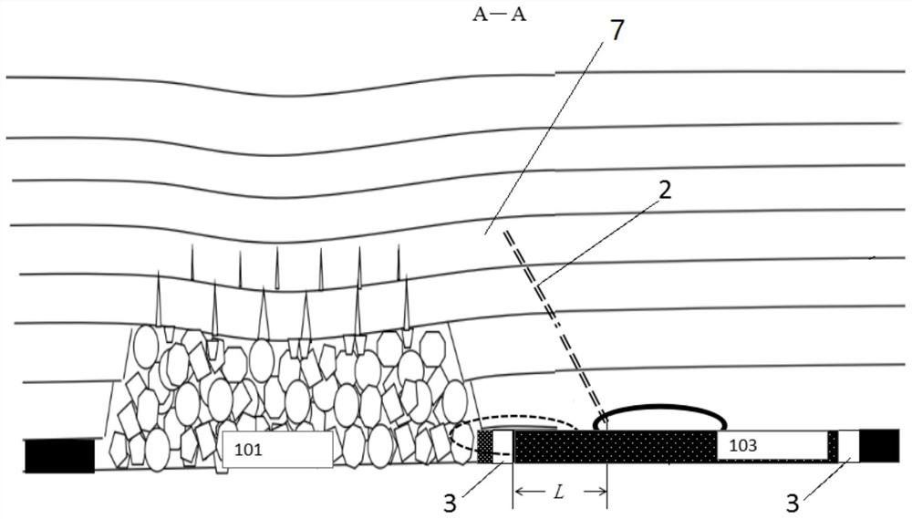 A coal mine rock burst prevention structure and method