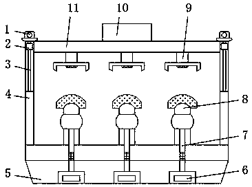 Drying device for production and packaging of eye drop bottles