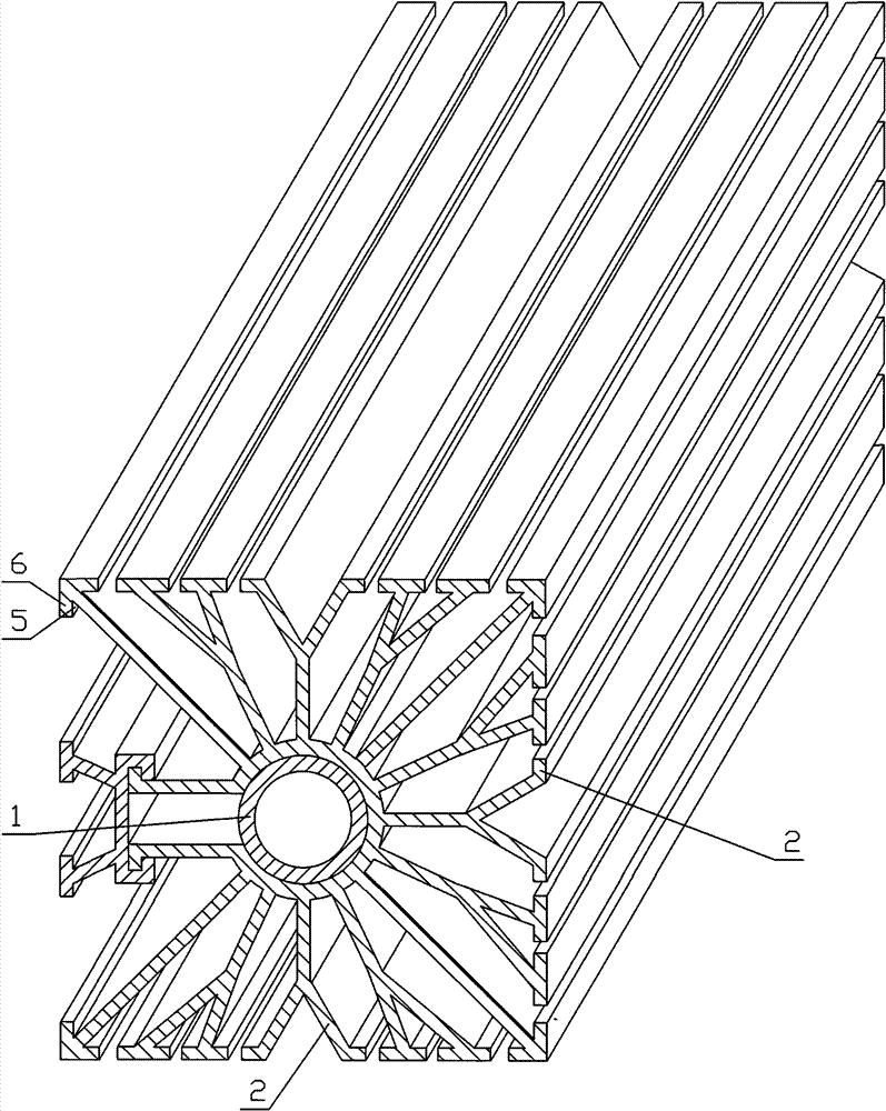 Finned radiator with panels