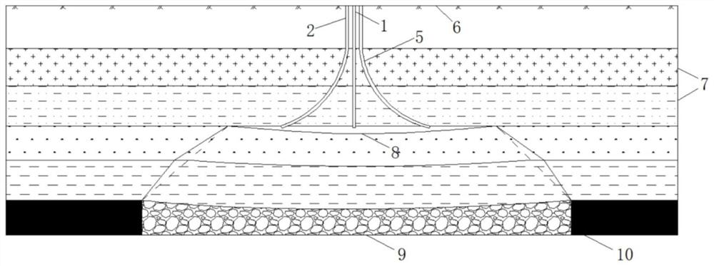 Long-wall mining separation layer grouting drill hole arrangement method