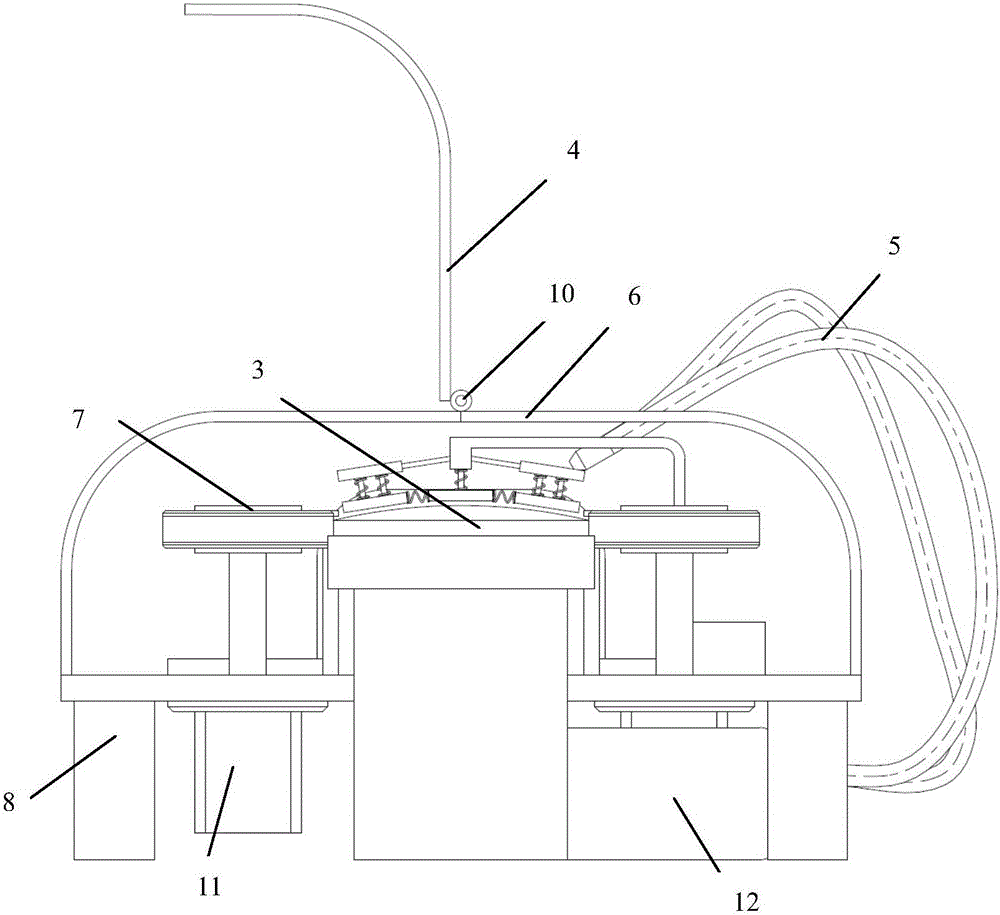 Self-adapting eyeglass lens cleaning and dust removal device