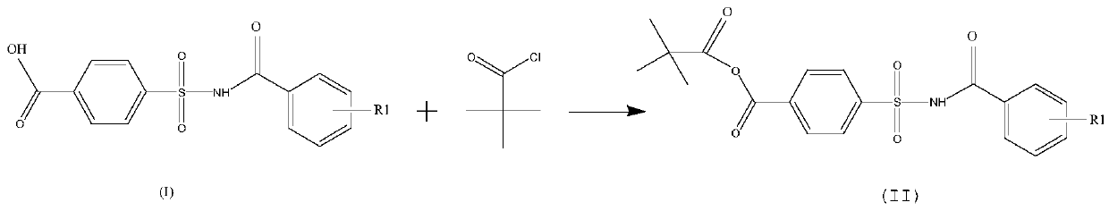 Preparation method of benzoylsulfamoyl benzamide and preparation intermediate