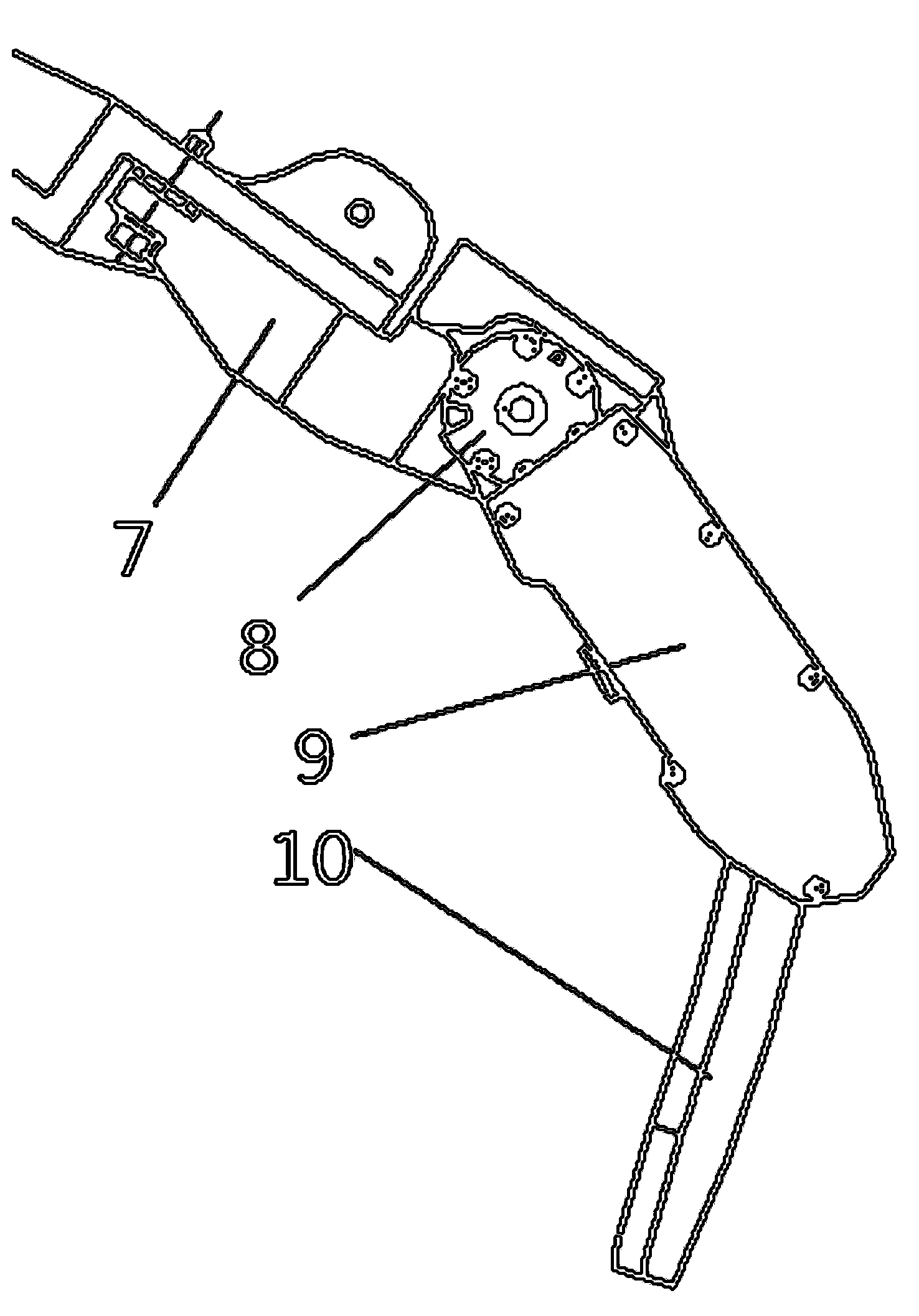 Support assembly for locking structure of rotation arm and combined mirror of onboard head-up display