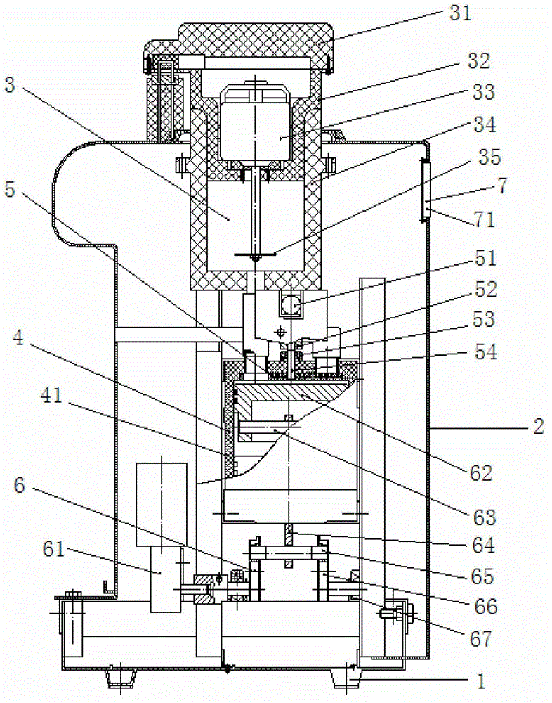 Household processing machine for enzyme washing liquid