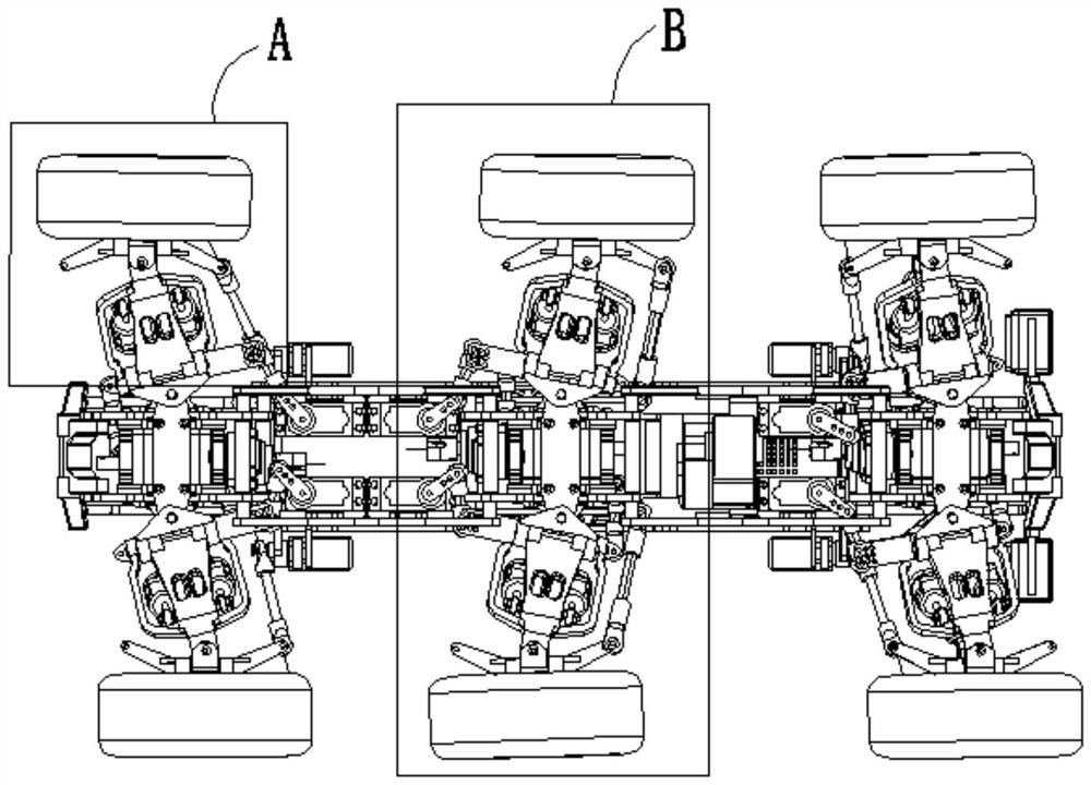 Wheel-foot type robot suspension mechanism, axle module and chassis