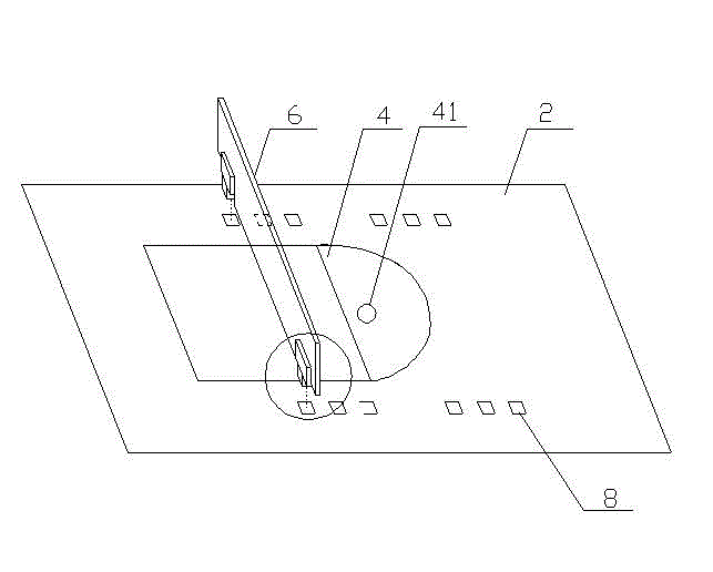 Sewing machine table with separation blade
