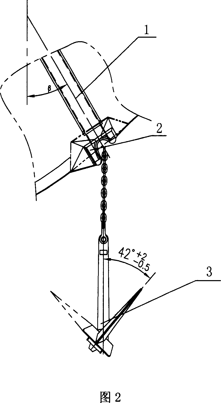 Anchor lip and single bow anchor matching structure for high-speed ship