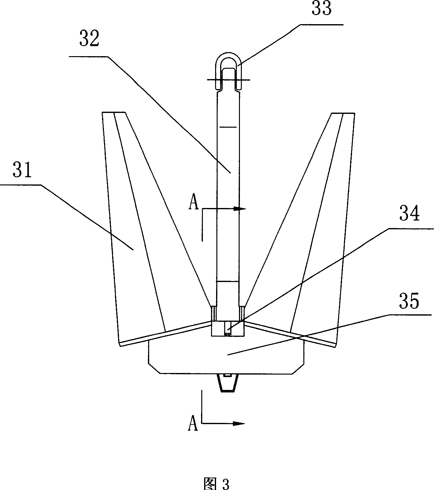 Anchor lip and single bow anchor matching structure for high-speed ship