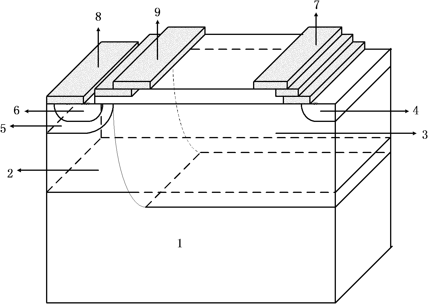 High-voltage LDMOS (landscape diffusion metal oxide semiconductor) device