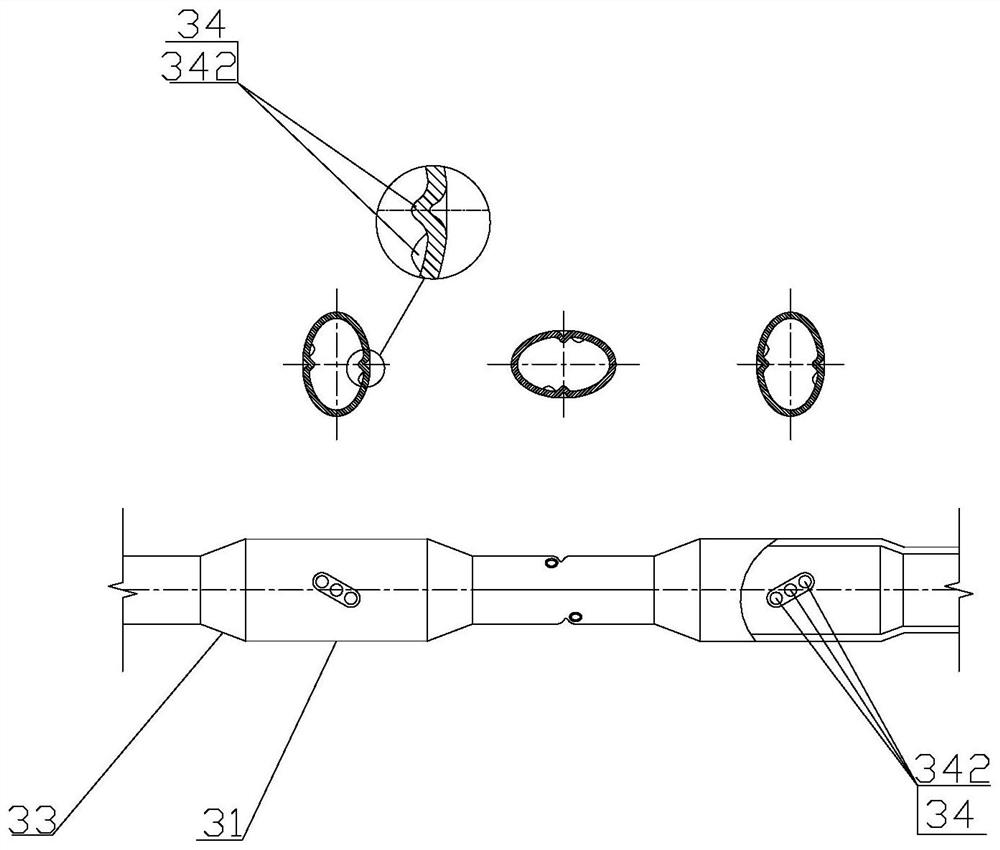 A cross-flattened multi-longitudinal vortex flow tube and its reactor