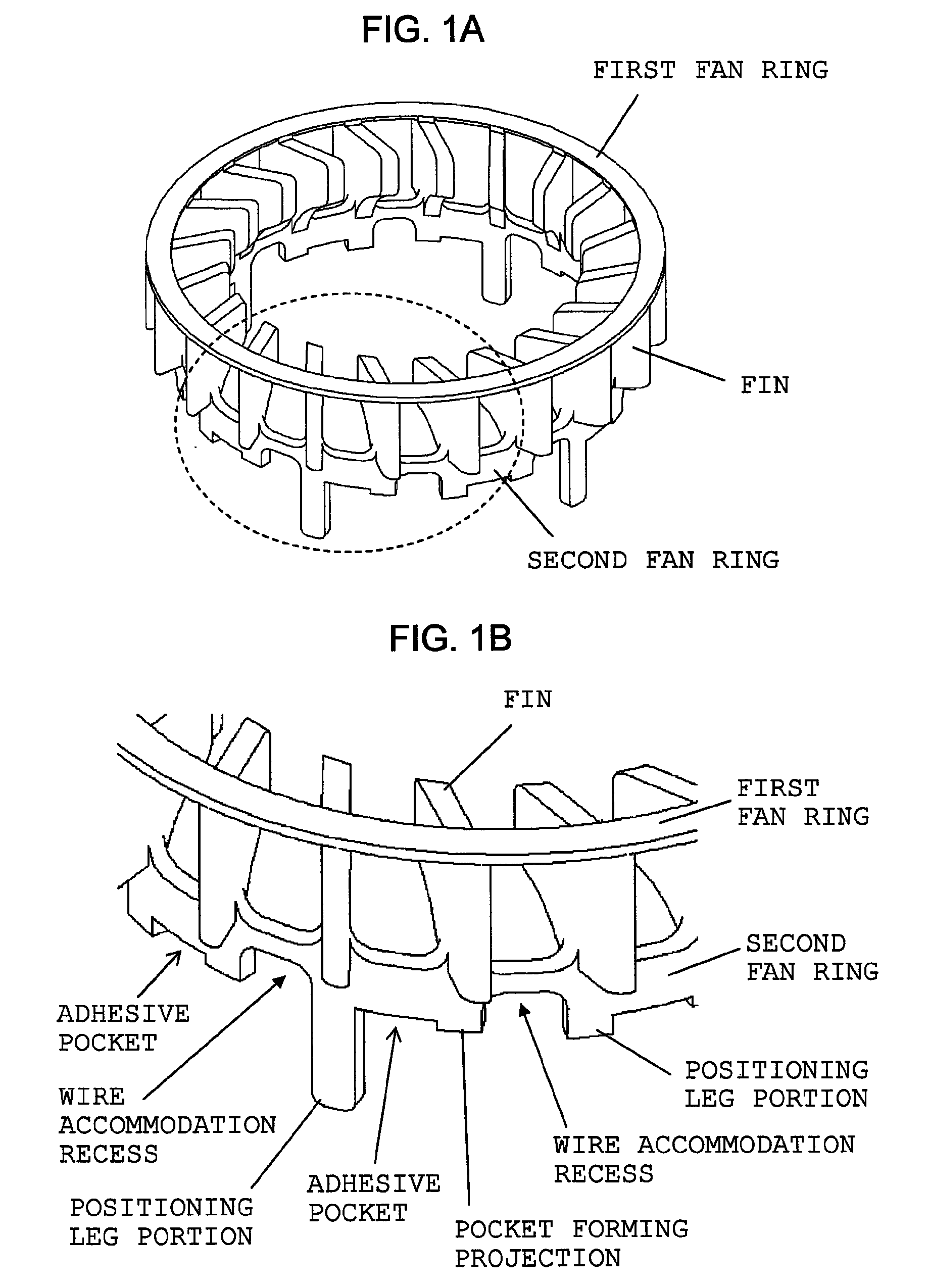 Cooling fan built into rotor