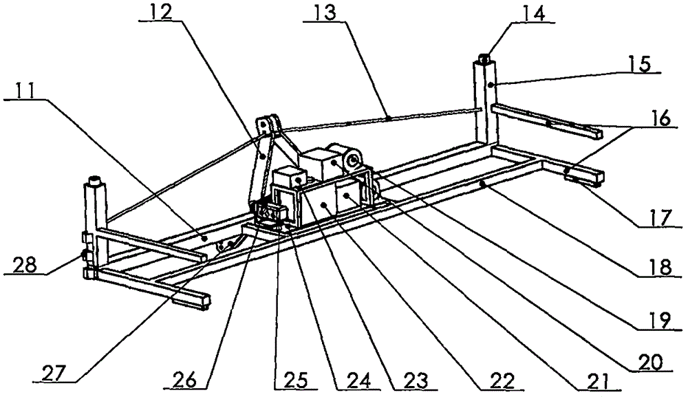 Hydraulic suspension type cotton top-cutting machine
