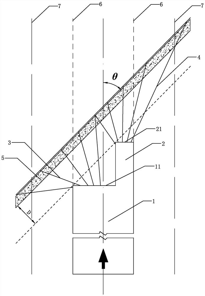 Gas drainage drill hole arrangement method for large-section tunnel passing through small-included-angle coal seam