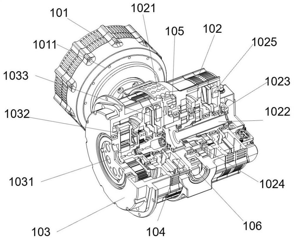 Cable-free three-degree-of-freedom joint module and bionic leg and foot structure