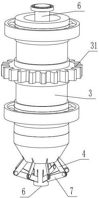 Take-up device for waste cables