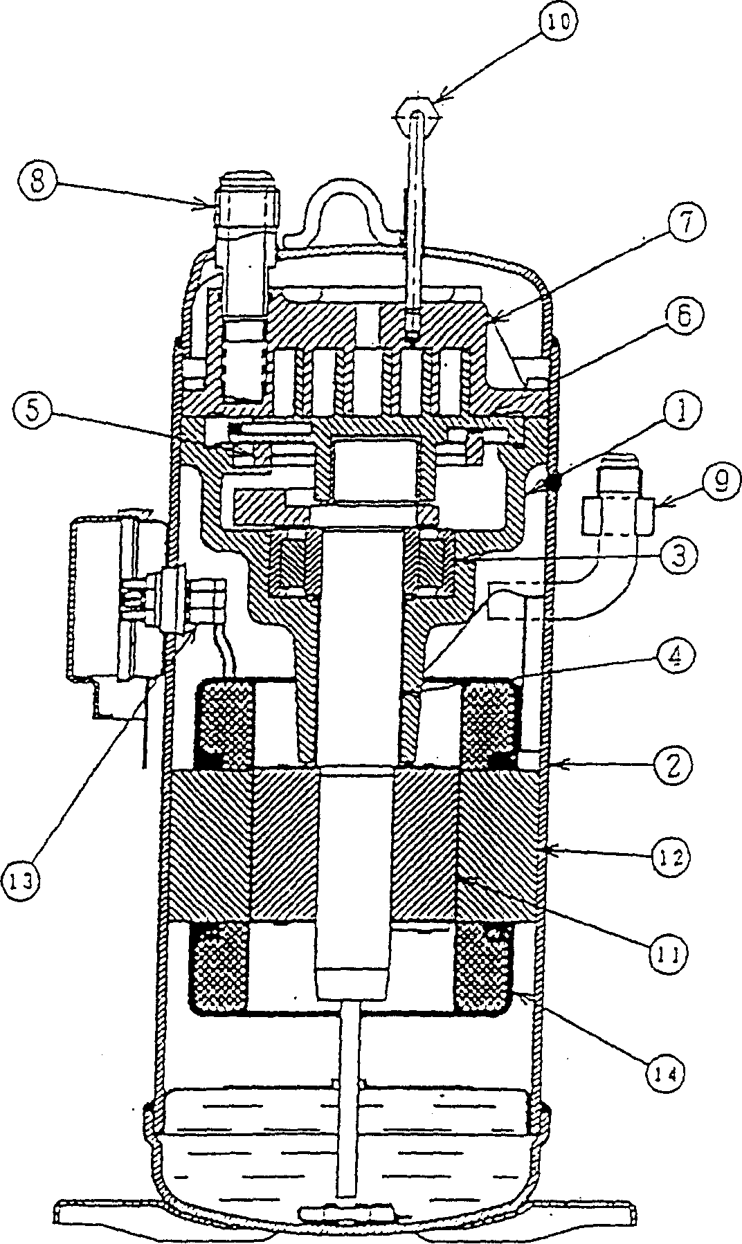 Vortex compressor and refrigerator using ammonia-like as refrigerant