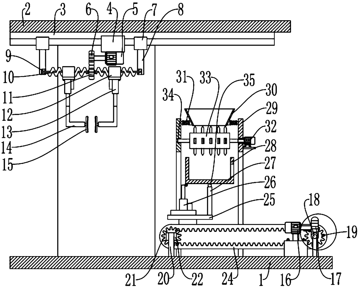 Handling and conveying belt based on pretreatment equipment for tire pyrolysis