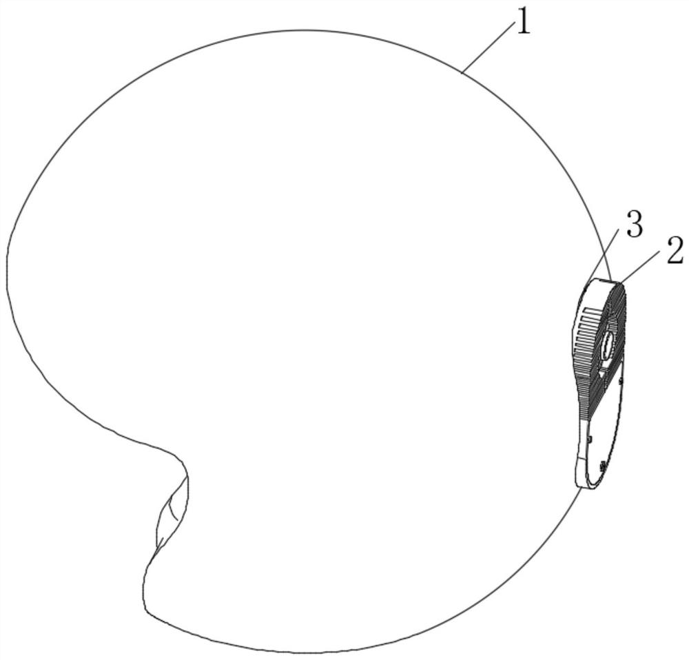 Air-conditioning helmet with inner container uniform in temperature conduction