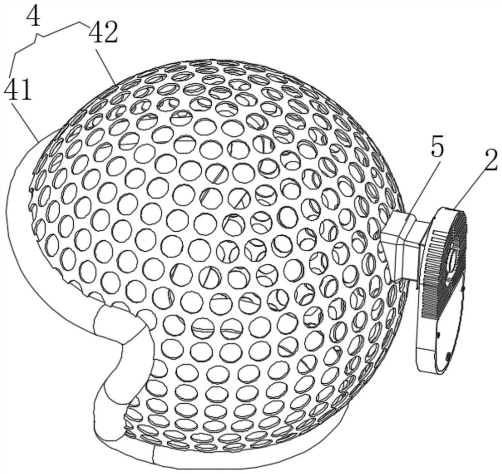 Air-conditioning helmet with inner container uniform in temperature conduction