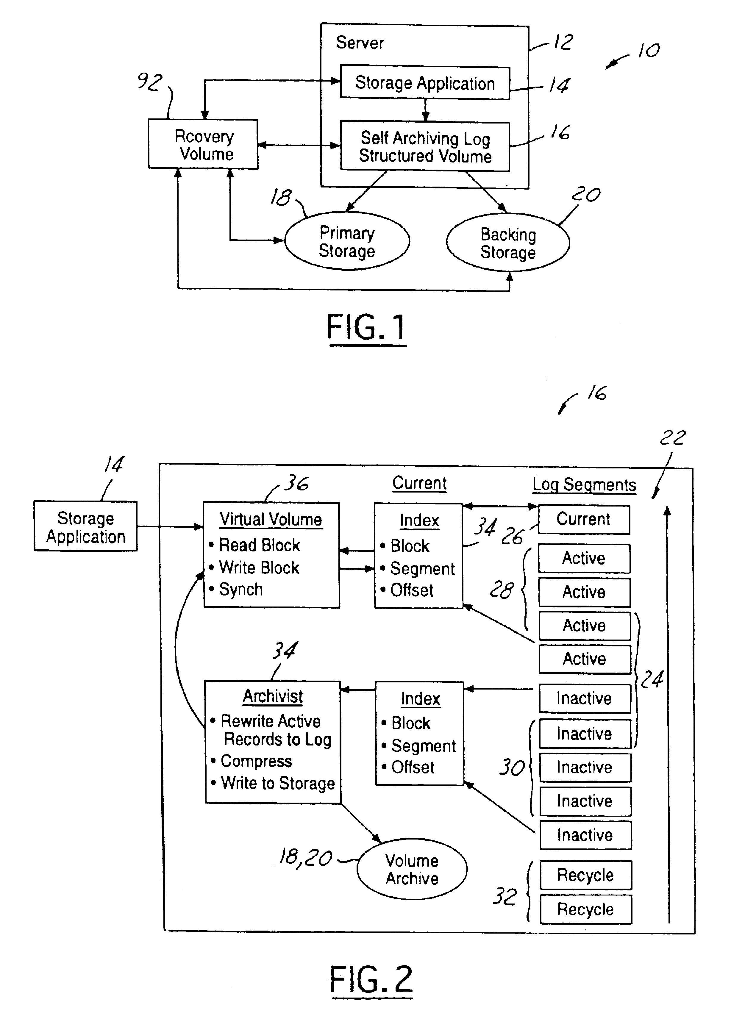 Self archiving log structured volume with intrinsic data protection