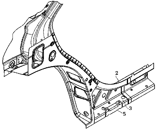Reinforcement structure of rear jack of automobile body