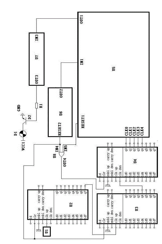 Full-hardware type signal lamp coding circuit