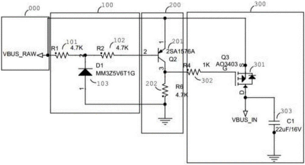 Circuit with overvoltage protection and current accumulation