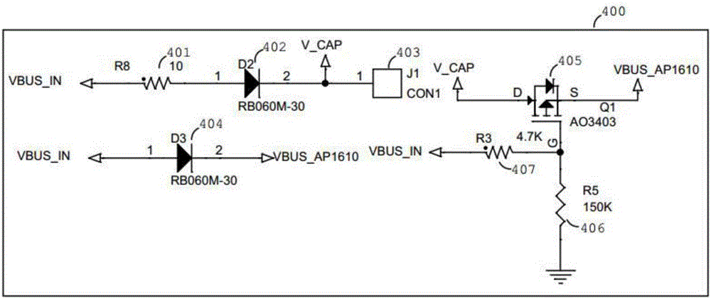 Circuit with overvoltage protection and current accumulation