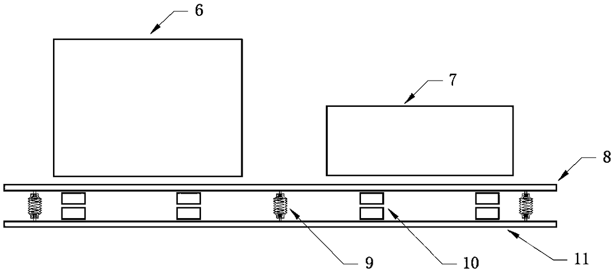 A vacuum timely leak detection high-speed rail tank car with a damping and shock-absorbing platform