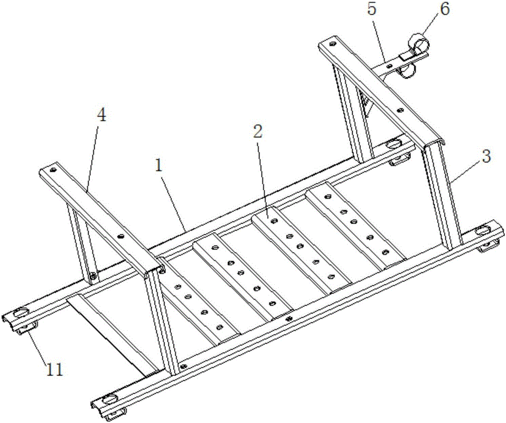 Electronic control system installing support in new energy automobile