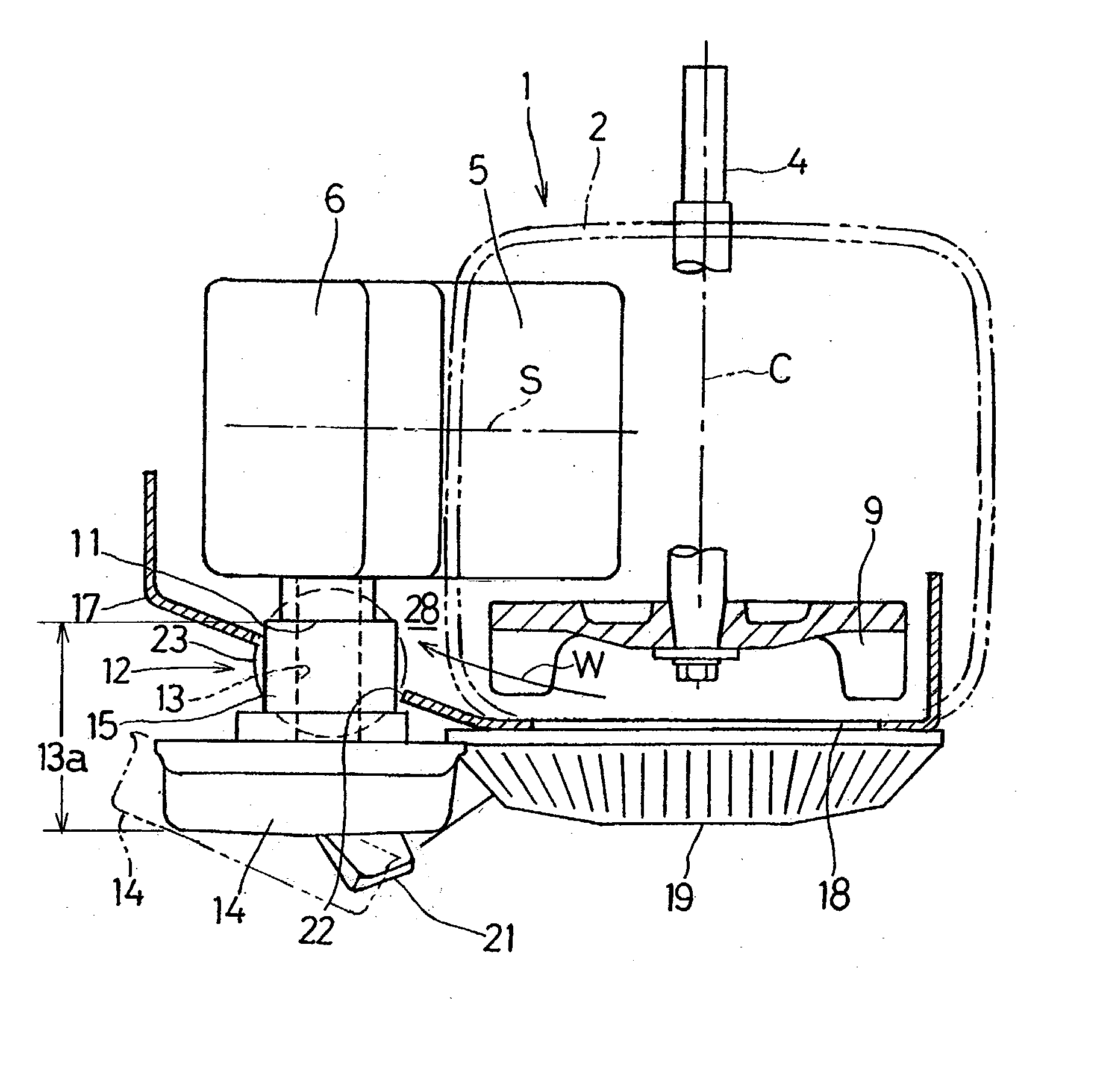 Small-size engine with forced air cooling system