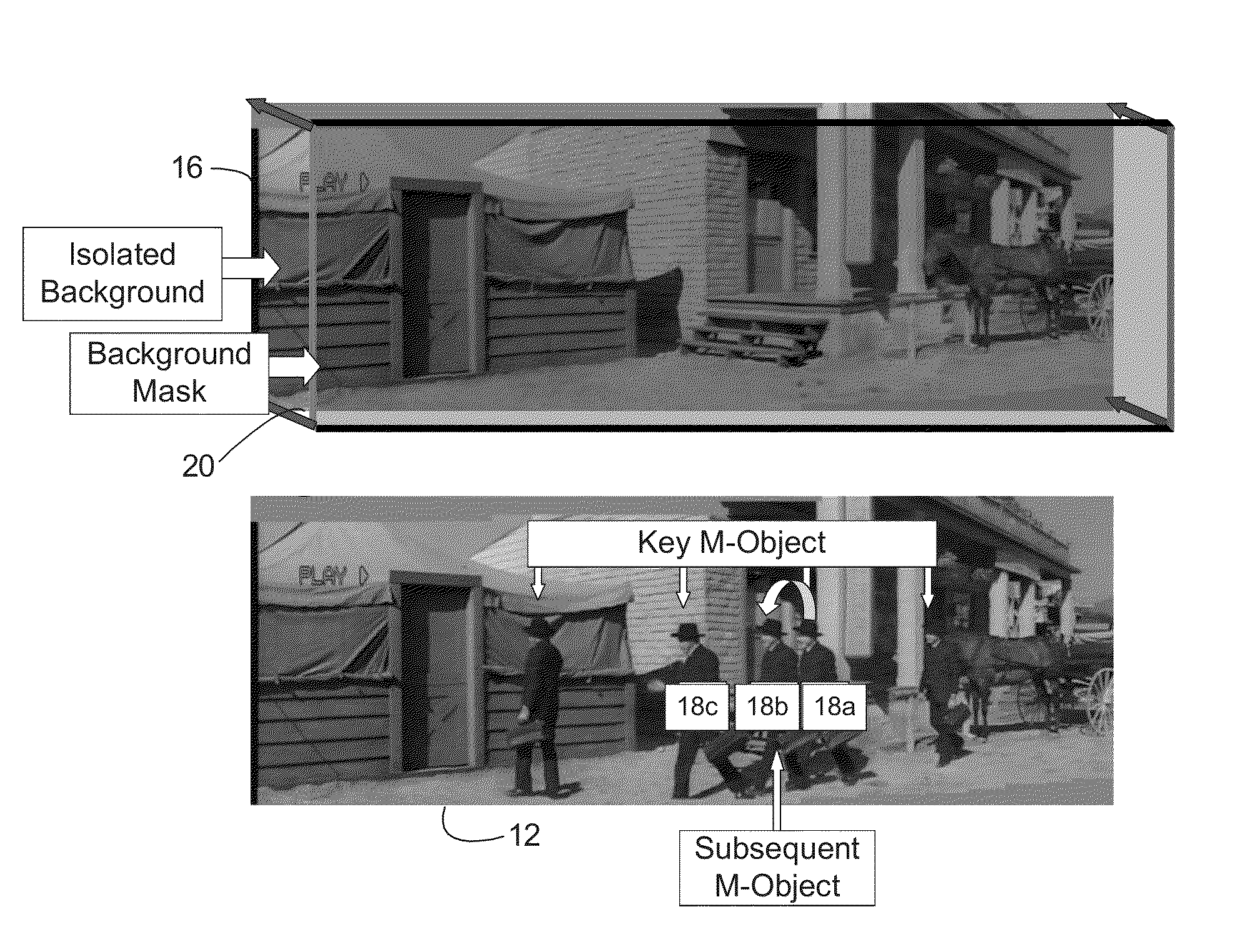 System and method for rapid image sequence depth enhancement with translucent elements