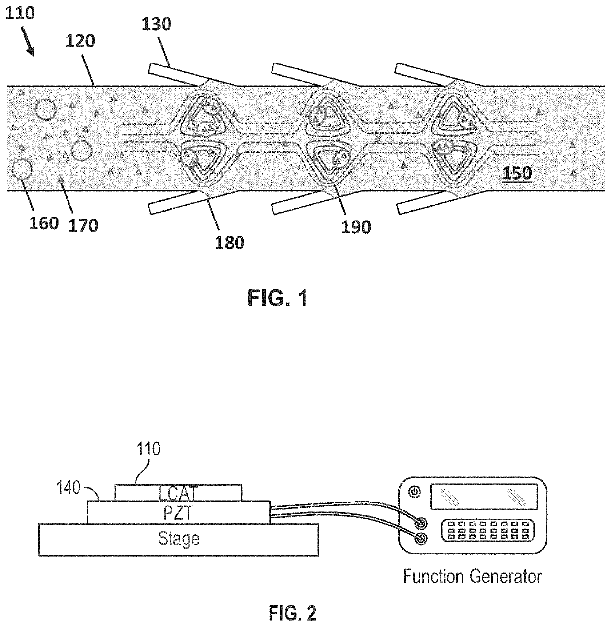 Lateral cavity acoustic transducer (LCAT) for shear-induced cell transfection