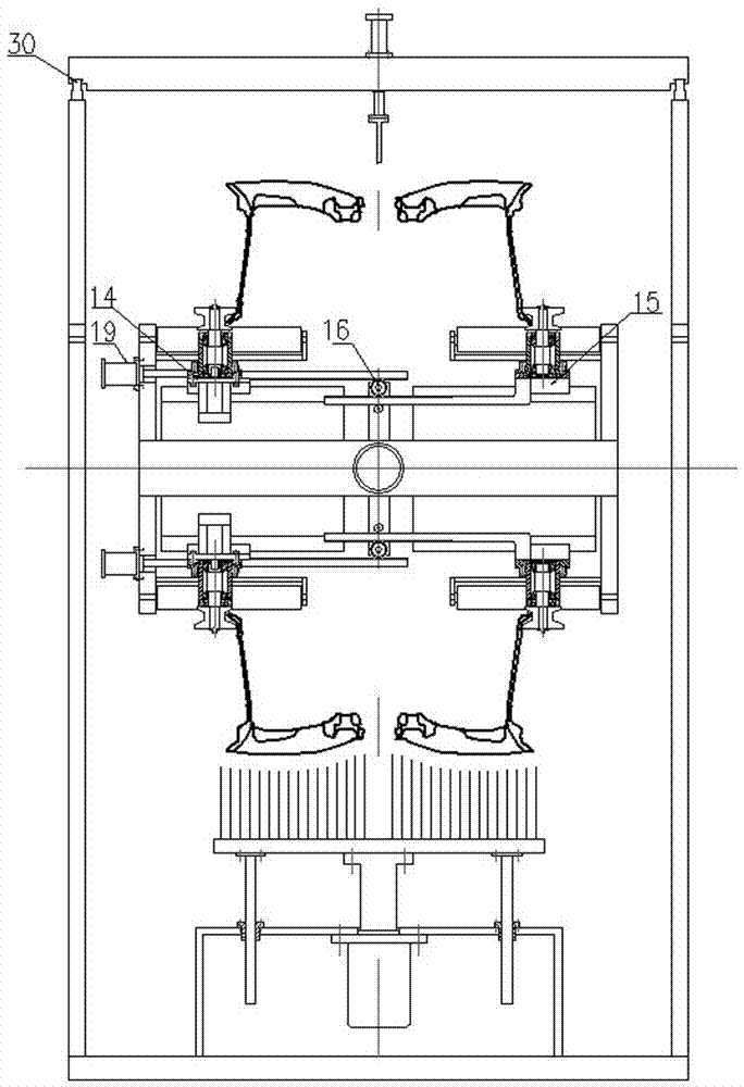 Wheel front burr removing device