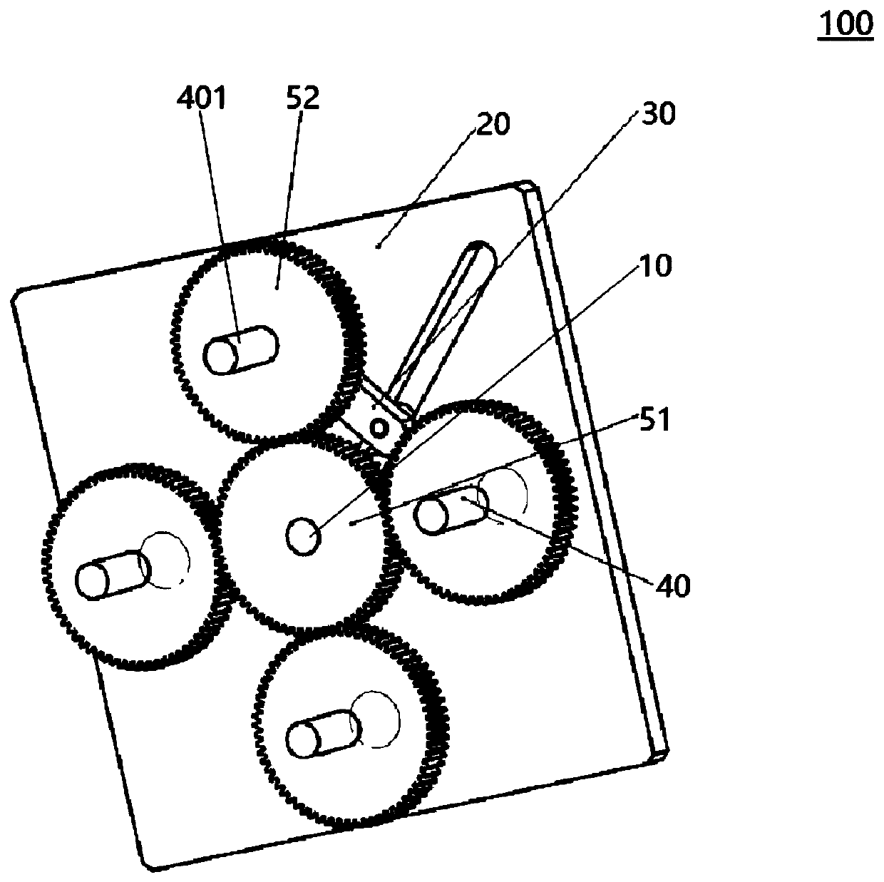 Planetary gear clamping mechanism