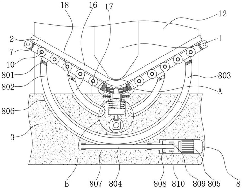 A bending device for automobile hardware processing