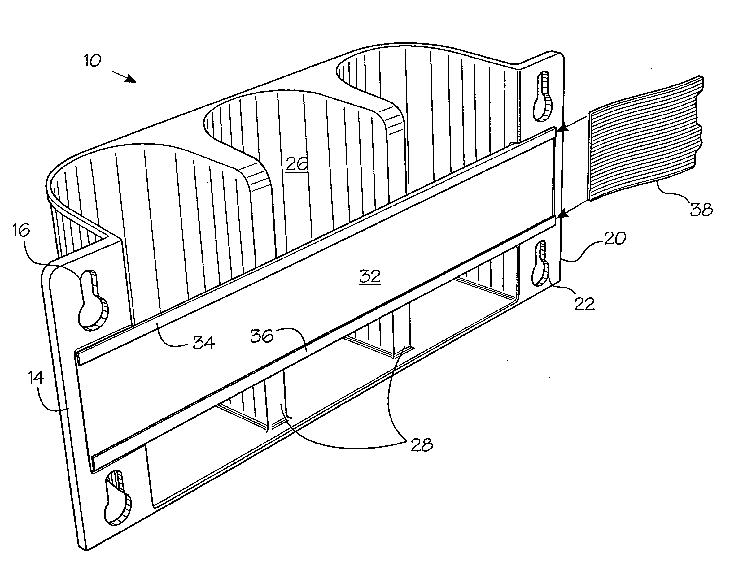 Cooler door shelf device