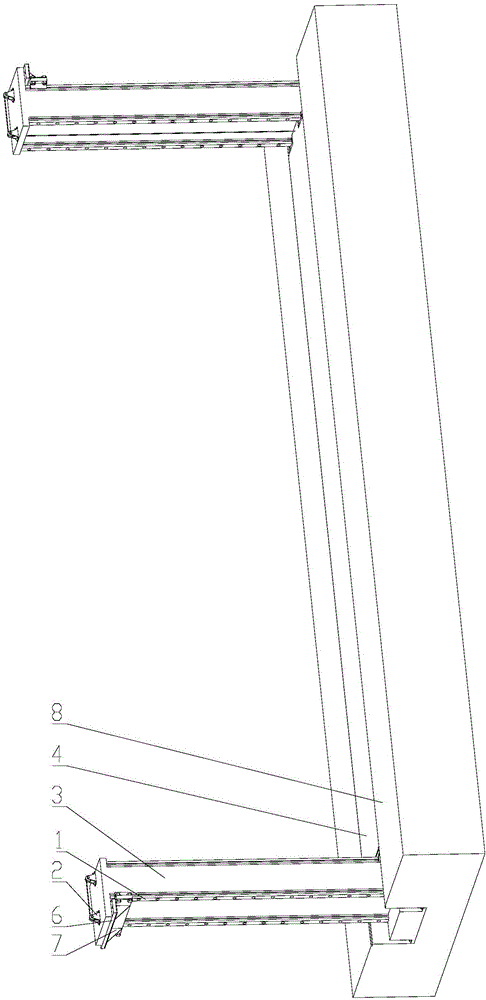 A wire type vertical telescopic door capable of automatic tensioning