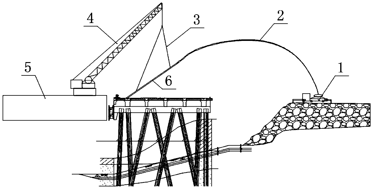 High-pile wharf long-distance concrete casting construction method
