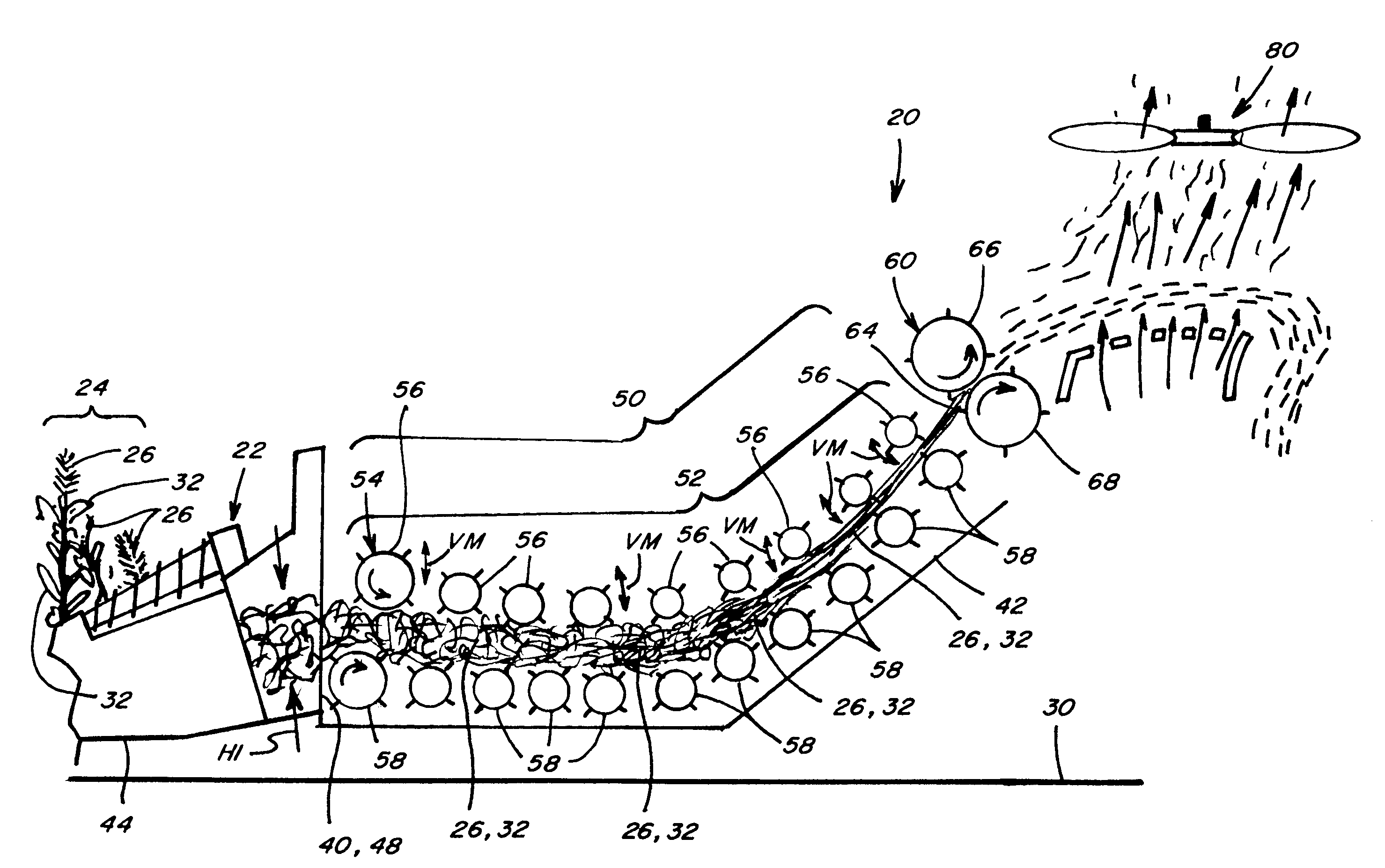 Row insensitive biomass harvesting and billeting system and method
