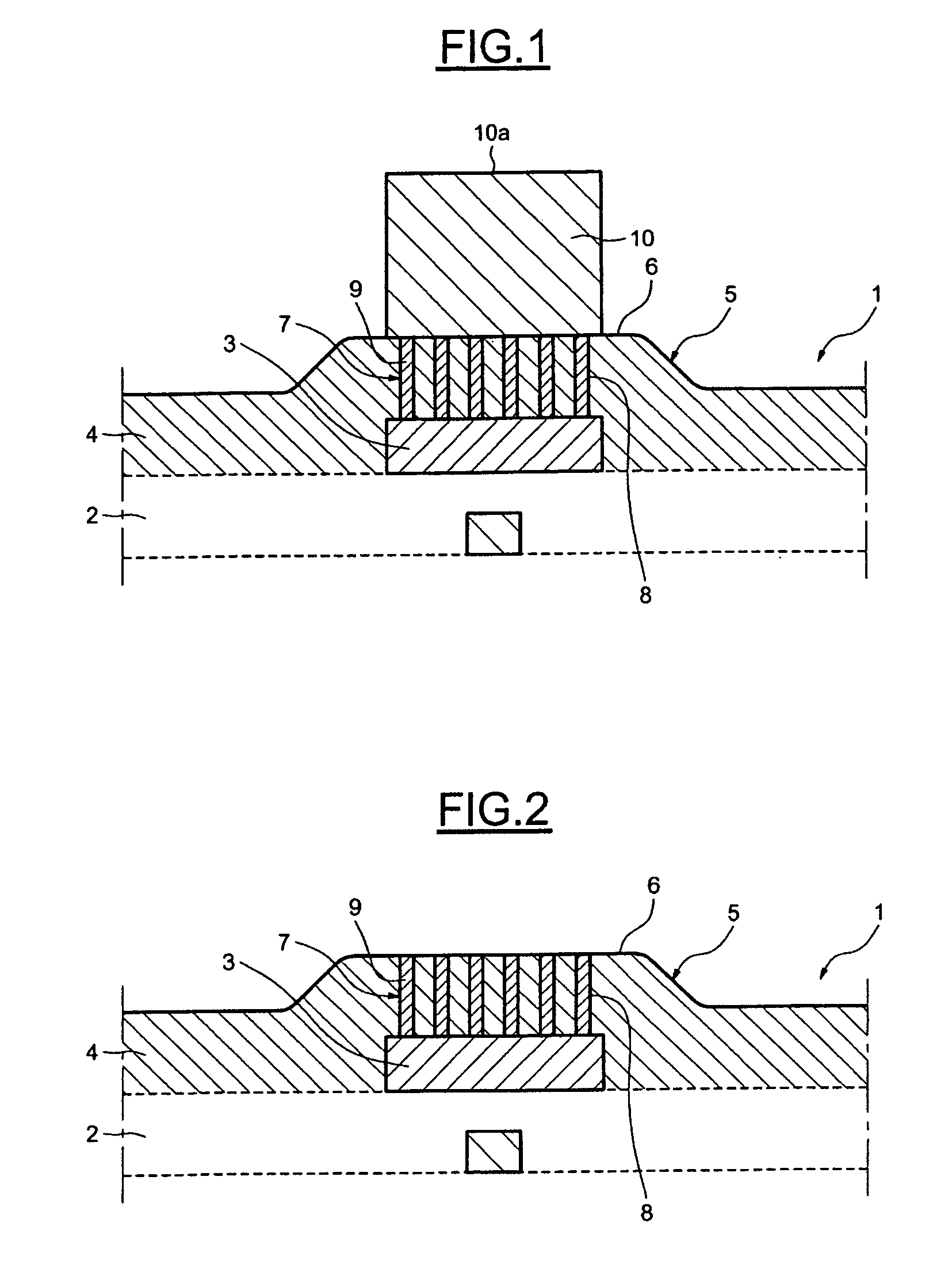 Integrated circuit chip with external pads and process for fabricating such a chip