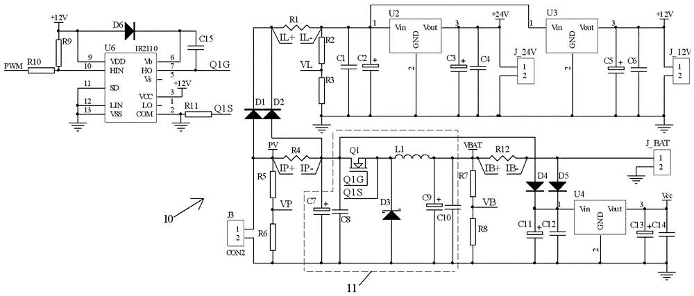 Photovoltaic power supply control device for camera monitoring