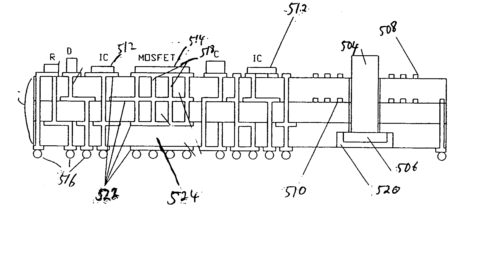 Integrated packaged having magnetic components
