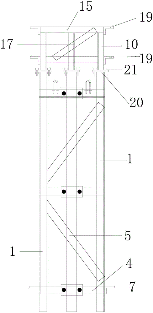 Construction method for integrally forming large cast-in-place thin-wall high pier through stiff skeleton reinforcement cage