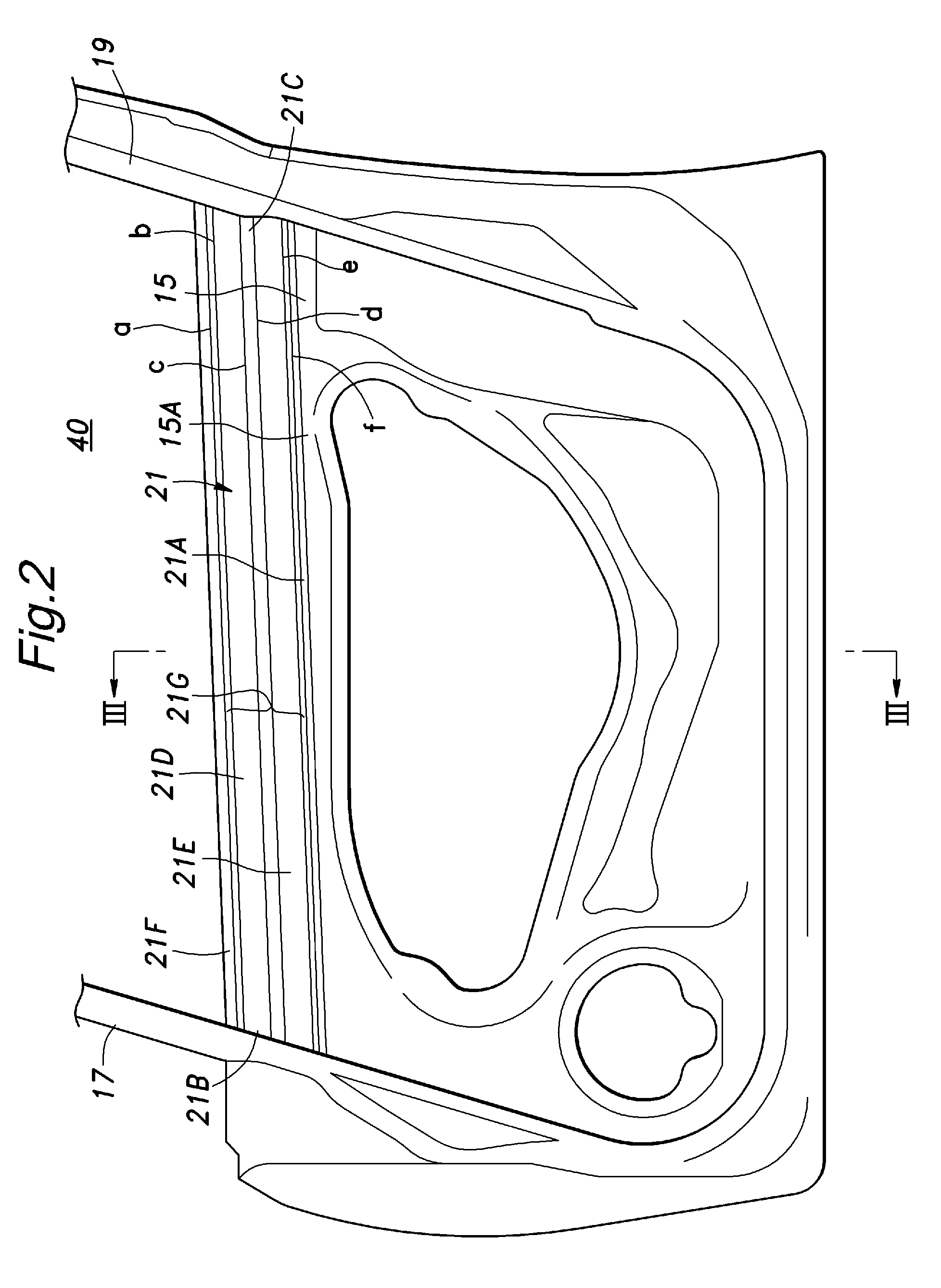 Vehicle door structure and method for fabricating the same