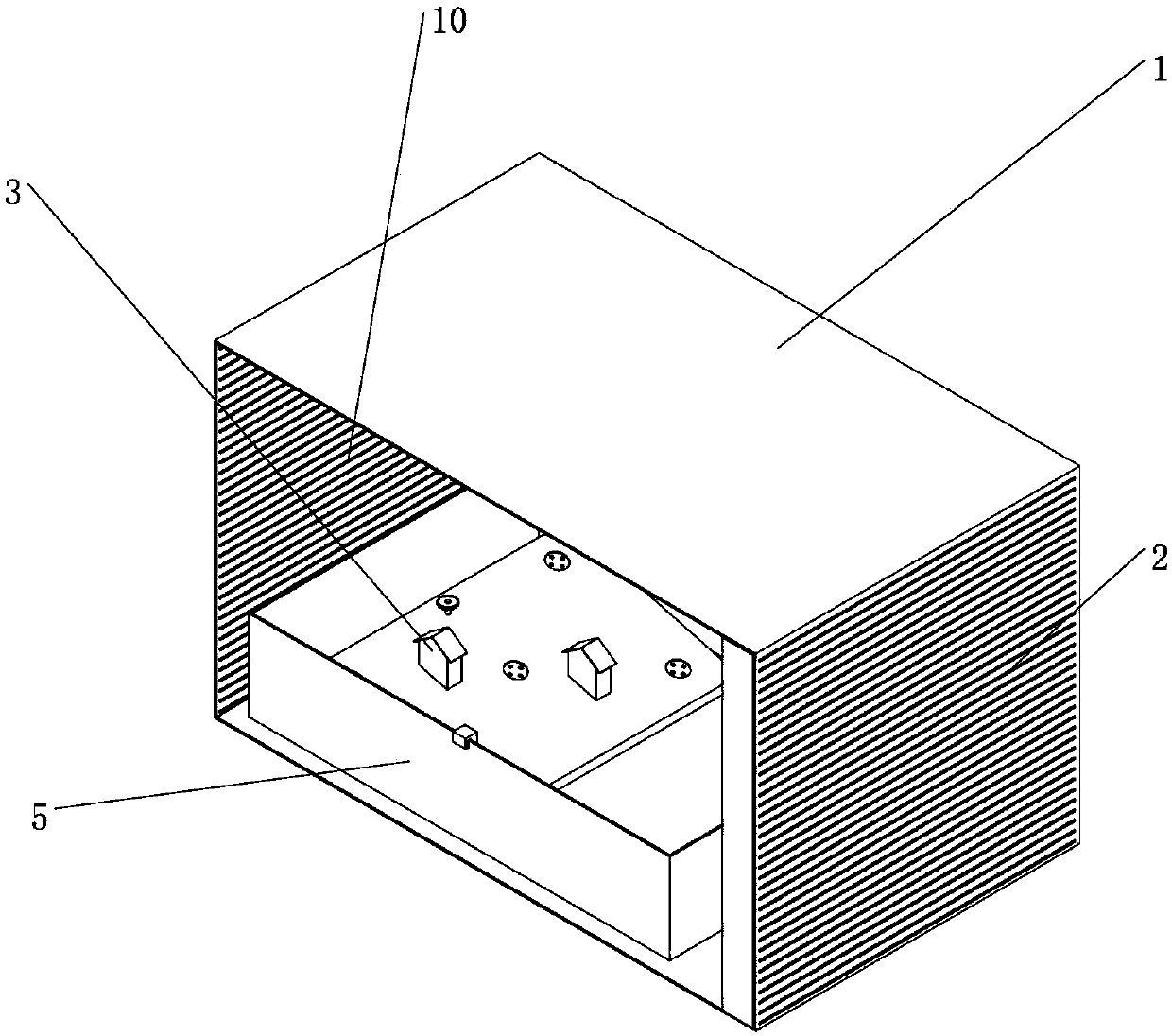 Wind tunnel for researching pollutant dispersion at coastal circumference and working method thereof