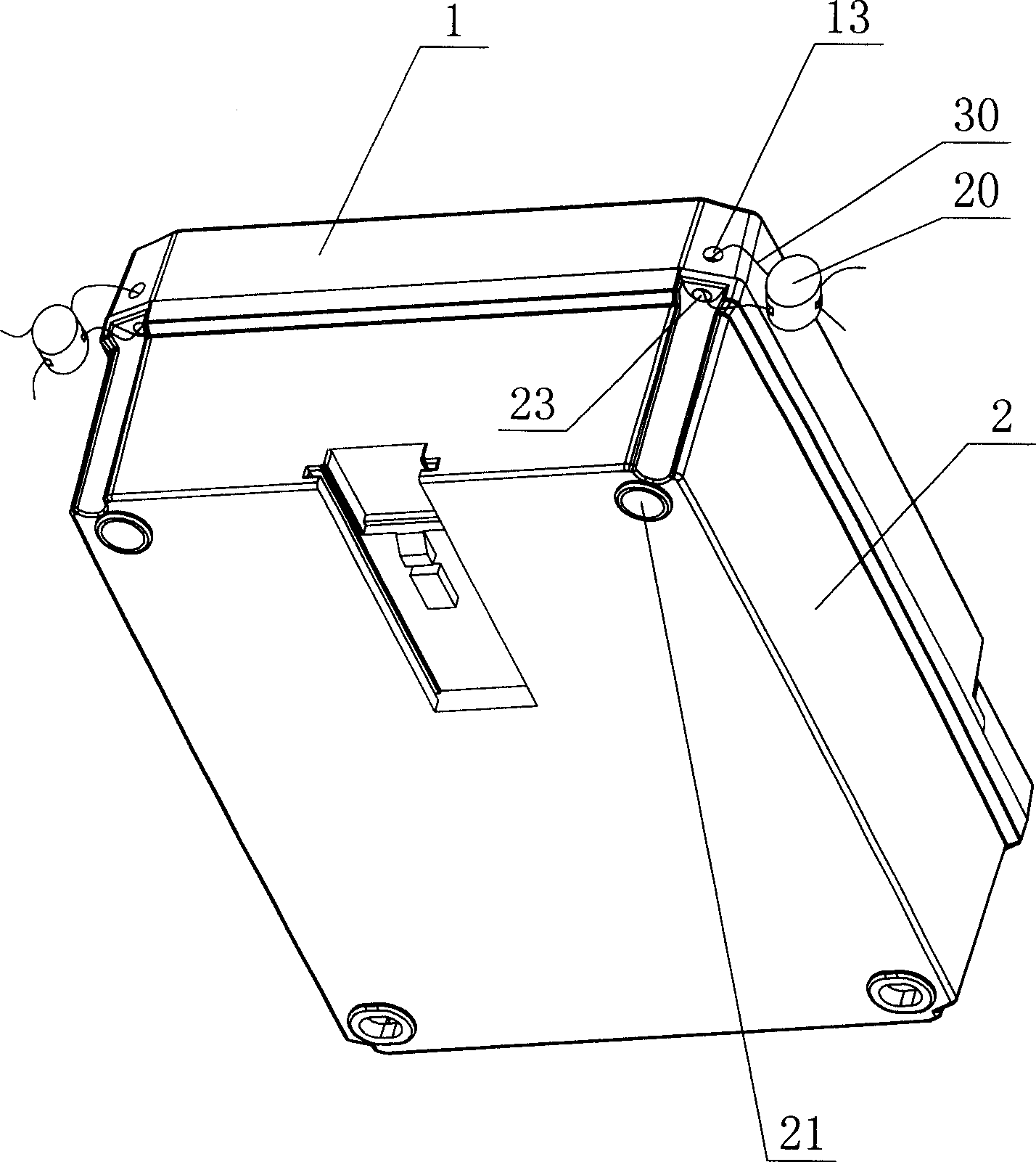 Lead sealing structure of ammeter