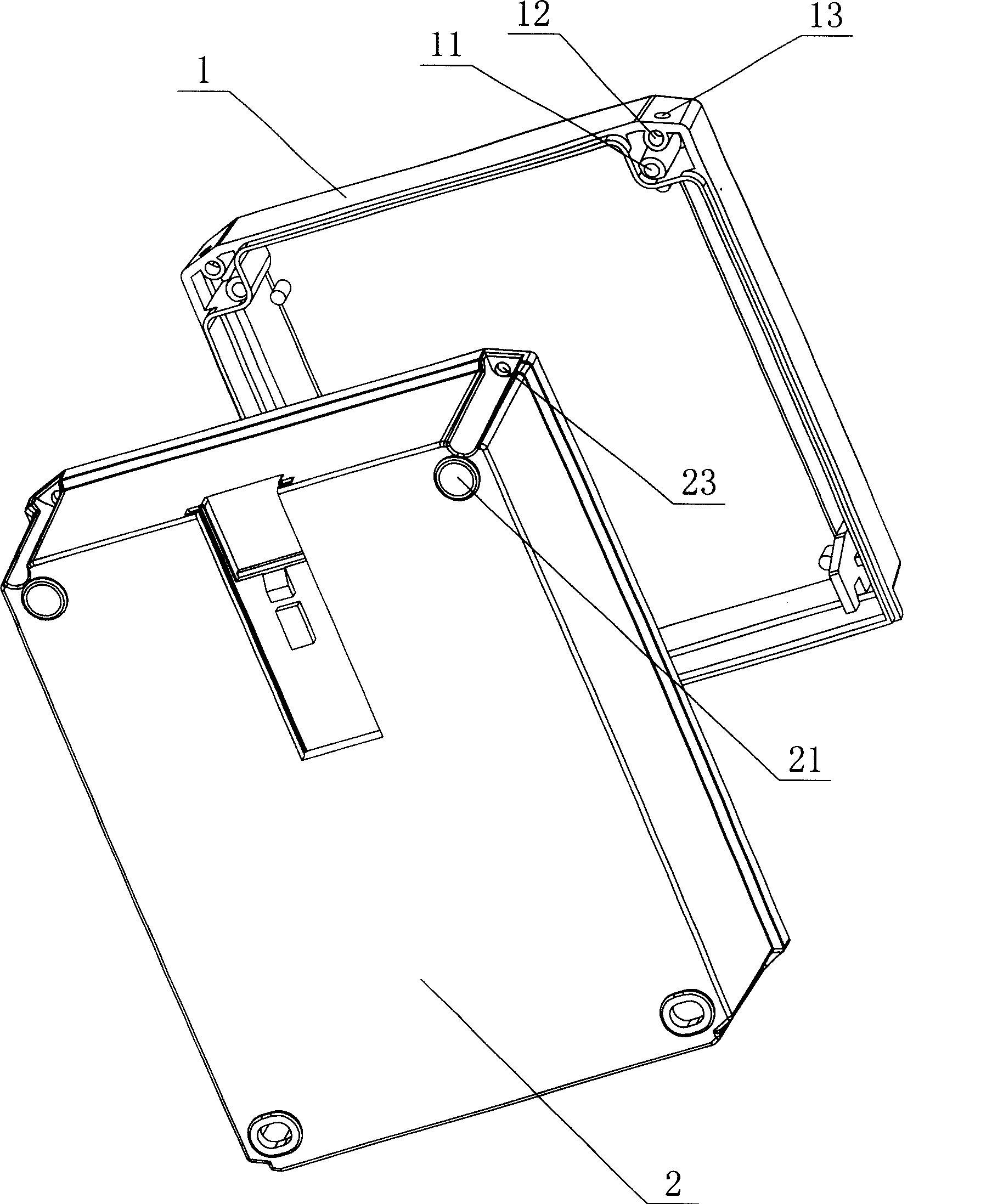 Lead sealing structure of ammeter