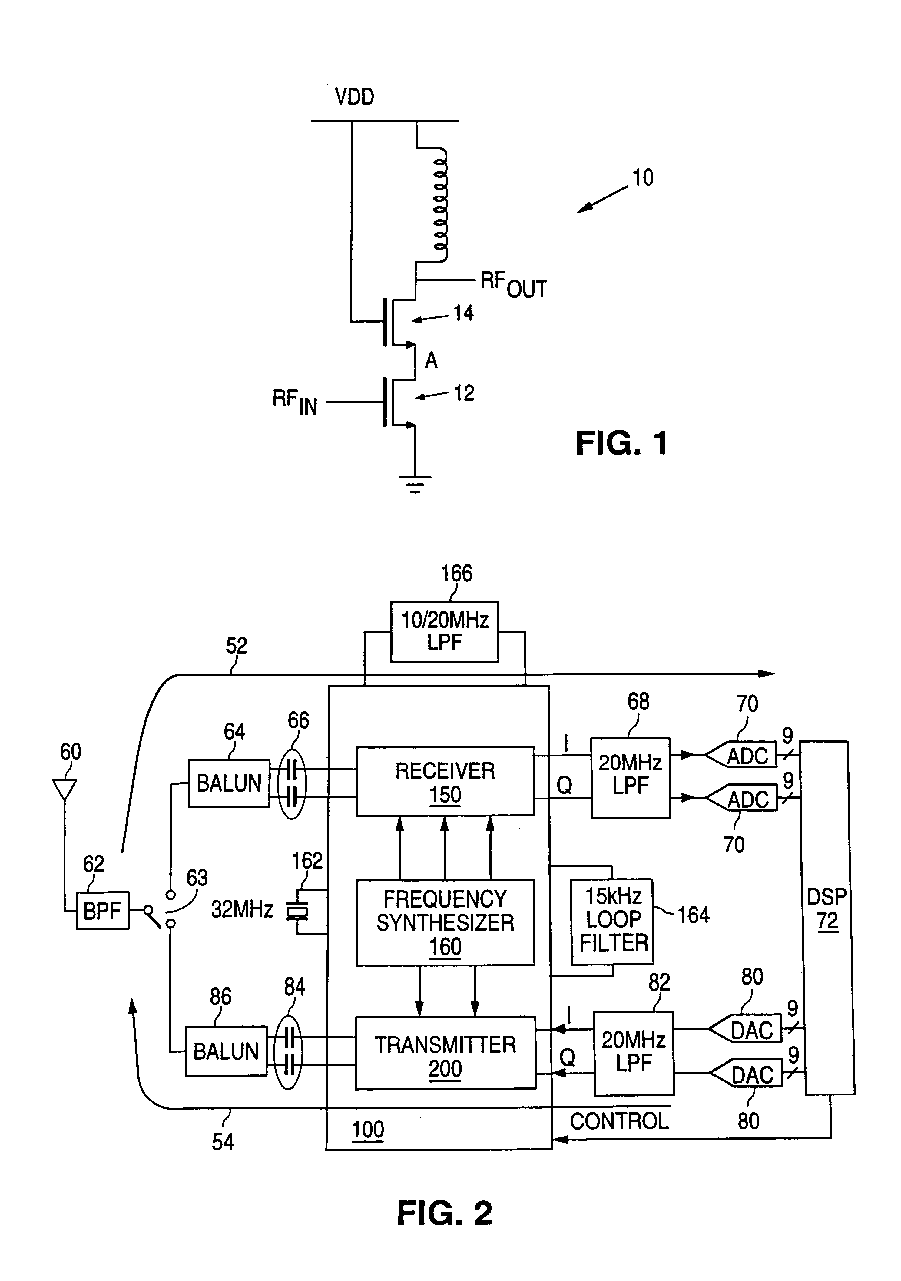 CMOS transceiver having an integrated power amplifier